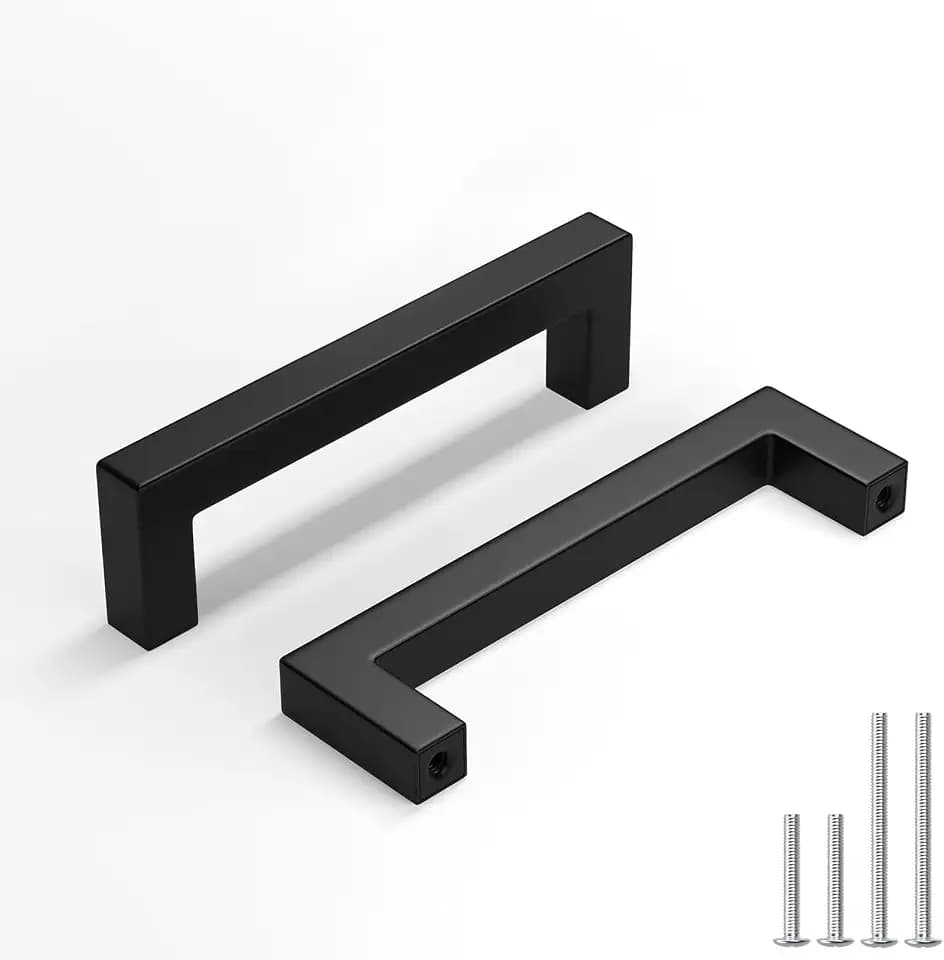 homdiy Black Cabinet Handles 3-3/4" Matte Black Cabinet Handles 30 Pack