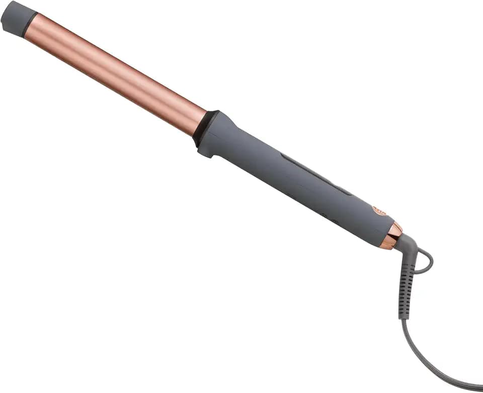 Hairitage Extra-Long 1 Inch Ceramic Tourmaline Curling Iron Wand for Long Hair - Smooth, Shiny, Voluminous Curls - Extra Long Barrel for Medium to Long Hair - No Clamp for Quick Styling - 450 Degrees