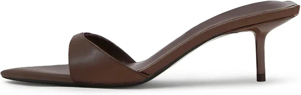 Mattiventon Kitten Heels Mule Heeled Sandals for Women