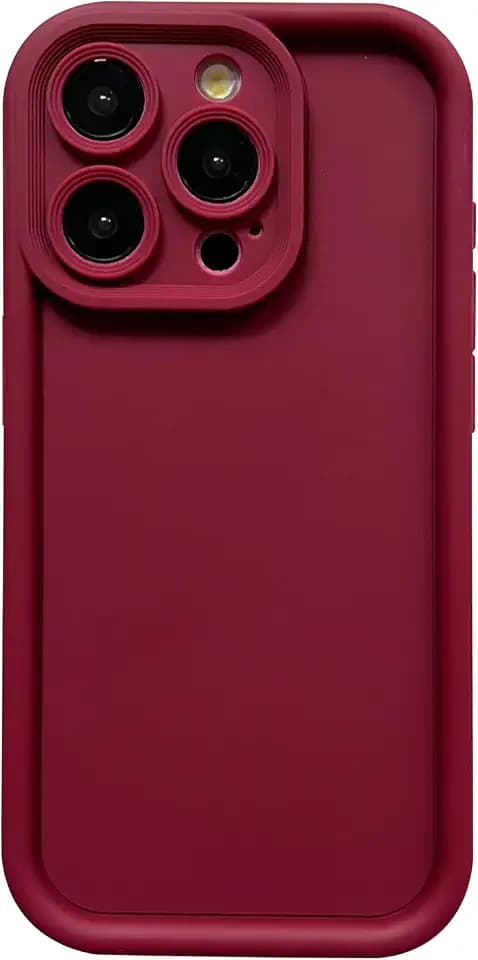 Puxicu Slim Case for iPhone 13 Pro Max, Enhanced Camera Protection, Shockproof Skin-Friendly Touch Soft Case Cover for iPhone 13 Pro Max Phone 6.7 inch, Wine