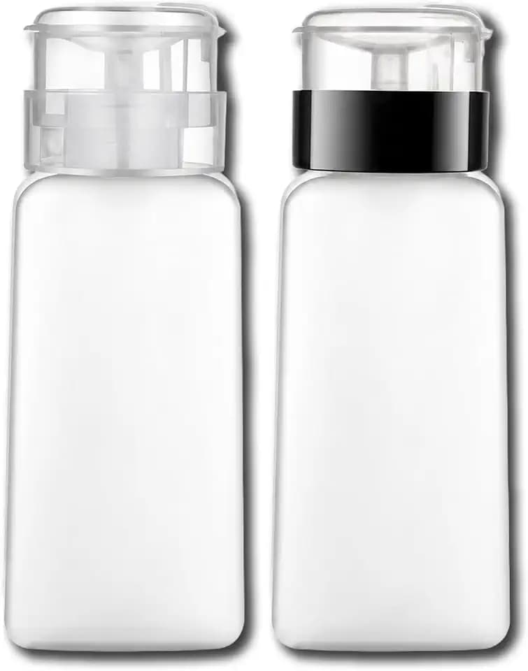 Isopropyl Alcohol Dispenser, 8 oz Lockable Push Down Alcohol Dispenser, Leak-Proof Refillable Isopropyl Alcohol Bottle for Hospital, Lab, Salon, Nail Tech and Cleaning, 2 Pack