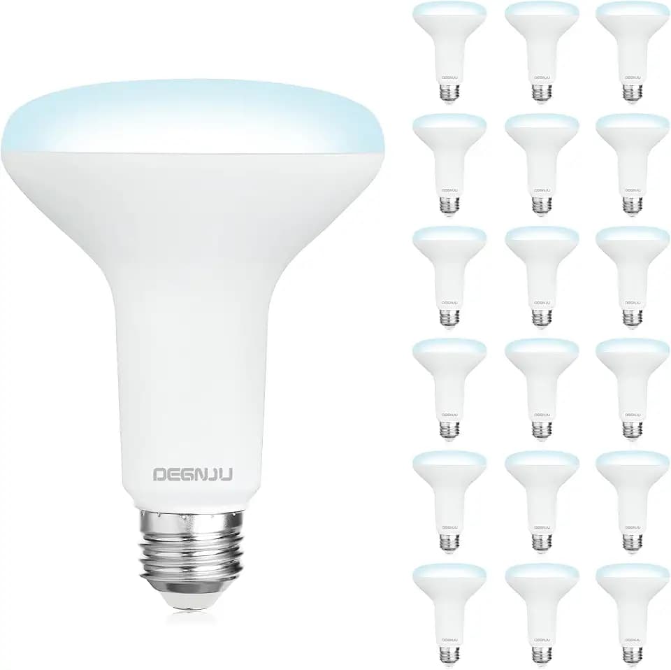 DEGNJU 18 Pack BR30 LED Recessed Light Bulb, Dimmable Indoor Flood Light Bulbs CRI80 7W Equivalent 65W 5000K Daylight 650 Lumens, 15000 Lifetime Hours E26 Base LED Can Light Bulb, Flicker-Free