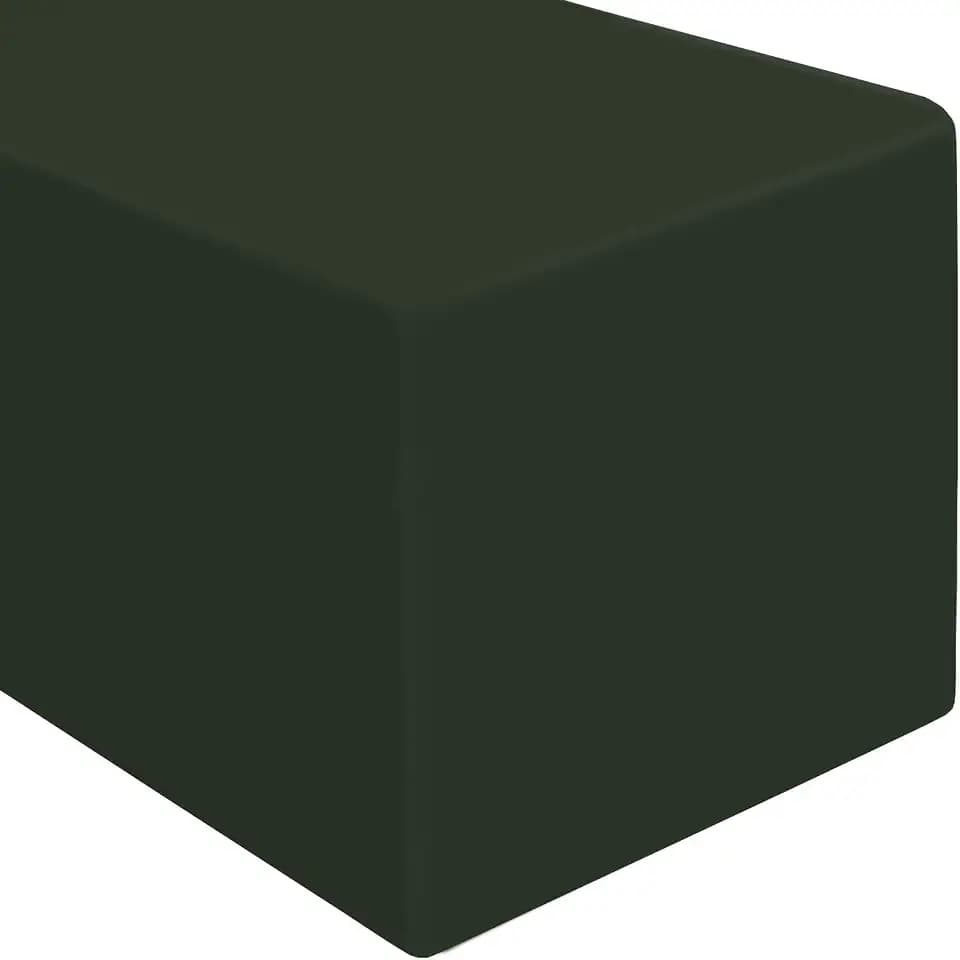 Lann's Linens - 8' Premium Fitted Tablecloth for 96" x 30" Rectangular Table - Wedding/Banquet/Trade Show - Polyester Cloth Fabric Cover - Hunter Green