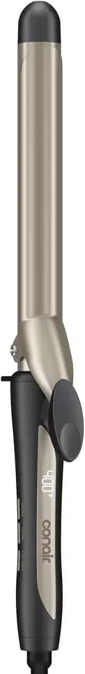 INFINITI PRO CONAIR Tourmaline Ceramic 1-Inch Curling Iron, Clamp Curling Iron, 1-Inch Barrel Produces Classic Curls, Hair Curler for Use on Short, Medium, and Long Hair, Champagne/Gray