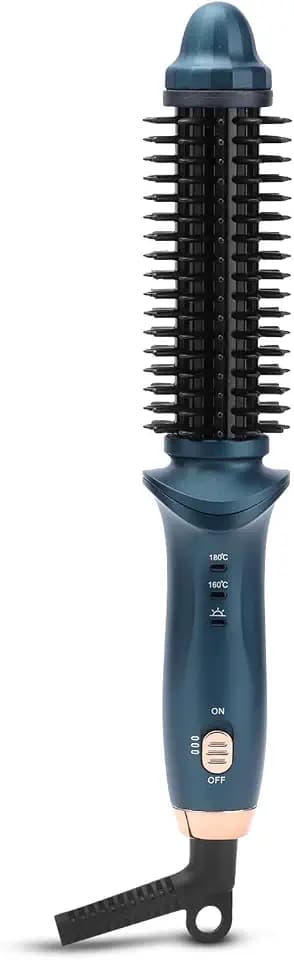 Curling Iron,2 in 1 Heated Brush for Curler/Straightener/Short Hair