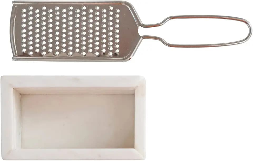 Creative Co-Op Marble and Stainless Steel Grater