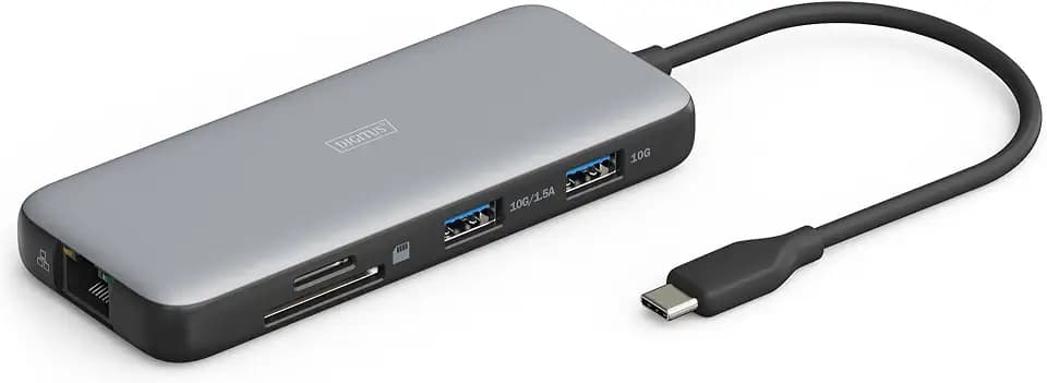 DIGITUS USB-C Docking Station – 8-Ports – 2X HDMI UltraHD 4k 60Hz