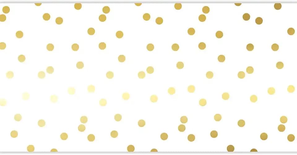 Santa Barbara Design Studio Disposable Paper Table-Runner Dinner Party Table Cover Roll, 20' x 18", Gold Polka Dots