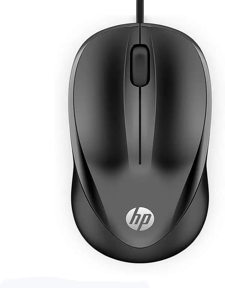 HP Maus 1000 (kabelgebunden, 1.200 DPI, USB-Anschluss, Rechtshänder, Linkshänder) schwarz
