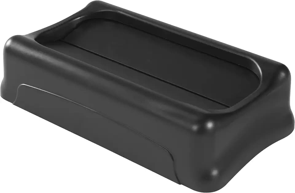Rubbermaid Commercial Products Slim Jim Trash Can Swing Lid, Black, Plastic, Compatible with 16/23 Gallon Slim Jim Containers/Garbage Can, For Kitchens/Classrooms/Offices/Back of House