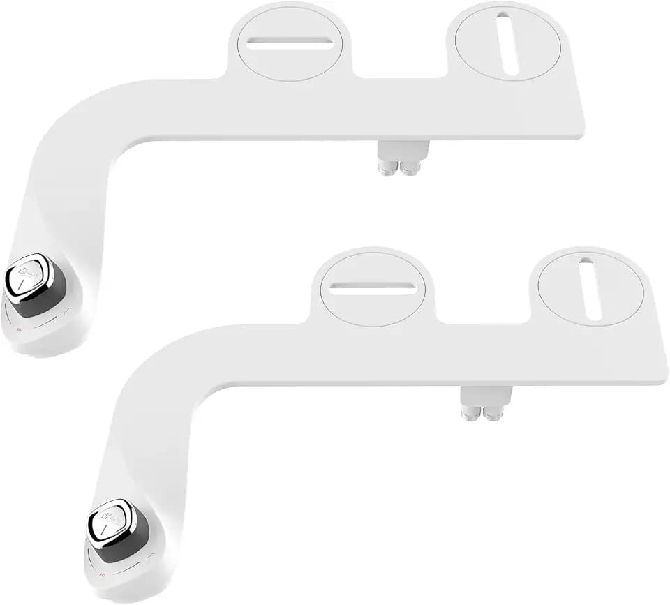 Bio Bidet SlimEdge Bidet Attachment for Toilet, Non Electric, 2-Pack