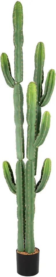 Nafresh UV-Resistant Artificial Fake Cactus Plants 7ft – Large Faux Cowboy Cactus for Indoor & Outdoor Home, Office, or Garden Decor