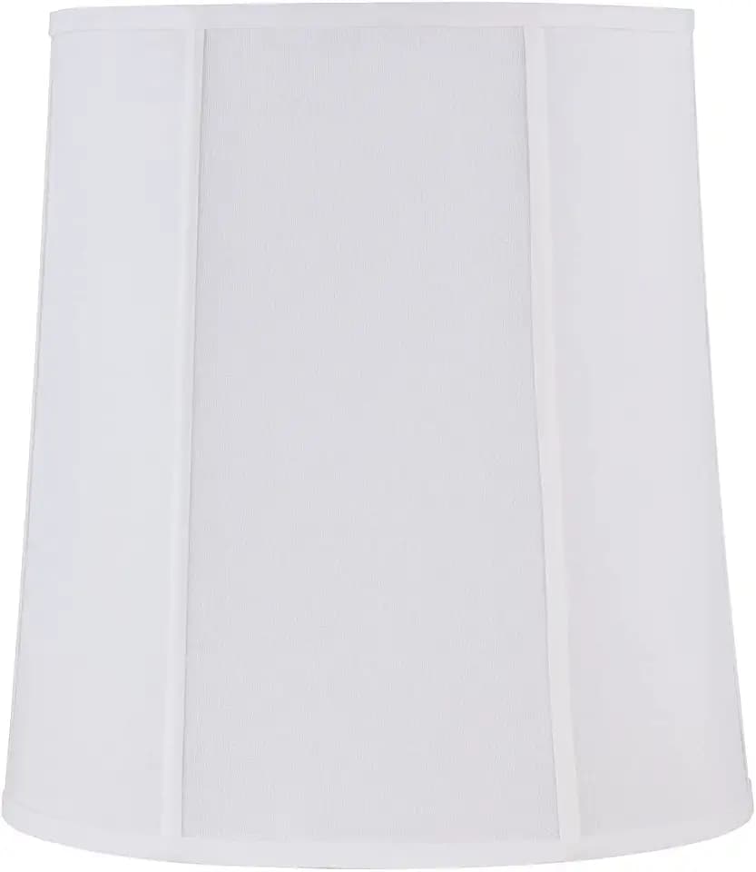 Aspen Creative 35040, Handsewn Bell Off White Spider Shade/Linen Fabric, 12" Top x 14" Bottom x 15" Slant
