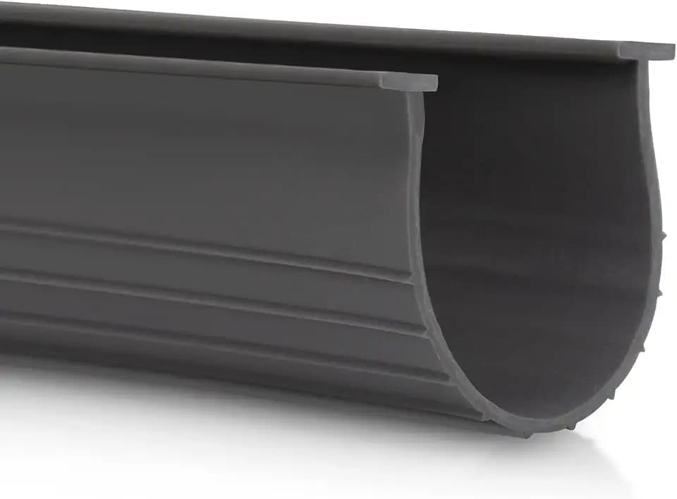 3" Garage Door Bottom Seal Weatherstrip in Grey - 1/4" T Style - All Widths (18' Wide Door)