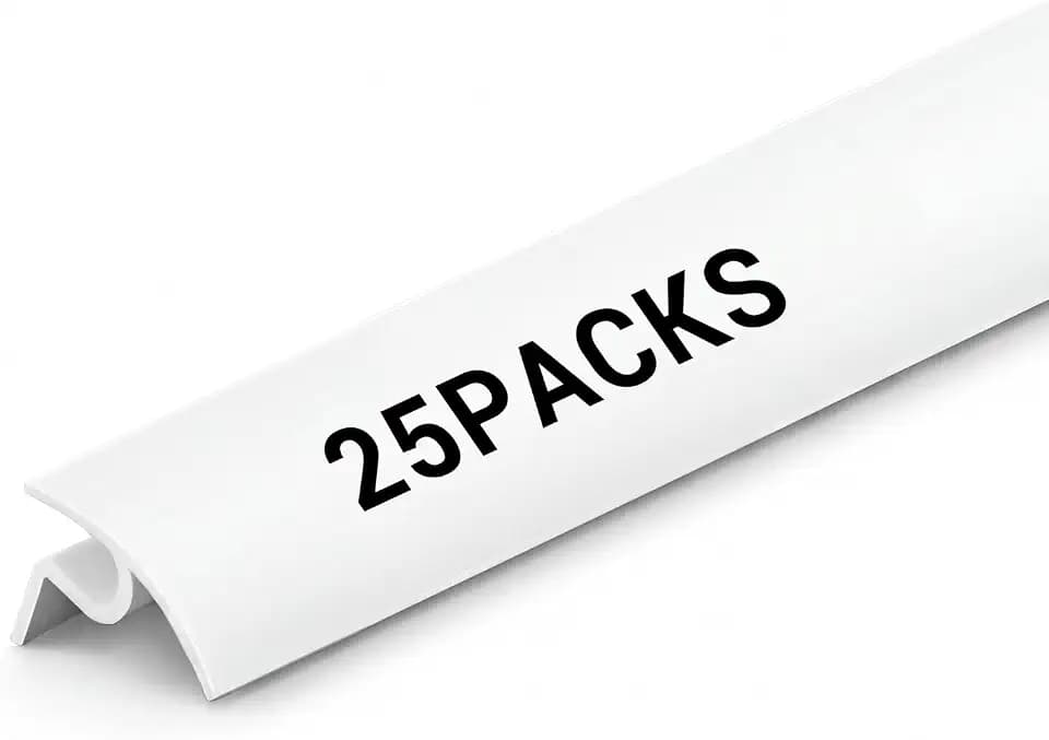 25 Pack 36" Snap in Vinyl Window Glazing Bead, White