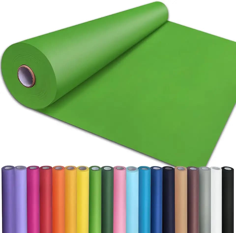 PerkHomy 24" x 2,400" (200') Medium Green Kraft Paper Roll for Craft Bulletin Board Paper Art Table Covering Crafting Gift Wrapping Bouquet Packing Parcel 80GSM 55LB (Medium Green, 24" x 200')