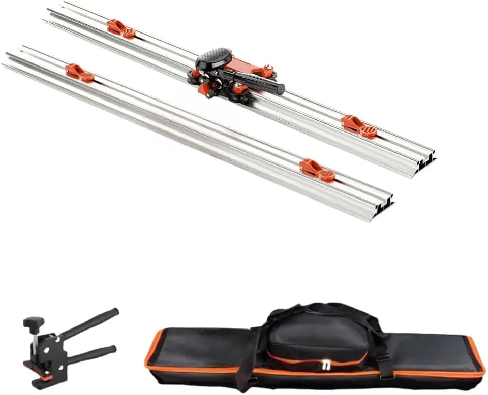 78 inches Large Format Manual Tile Cutter, Porcelain Ceramic Tile Cutter with Tungsten Carbide Cutting Wheel, Anti-Skid Feet, Durable Rails for professional installers or beginners