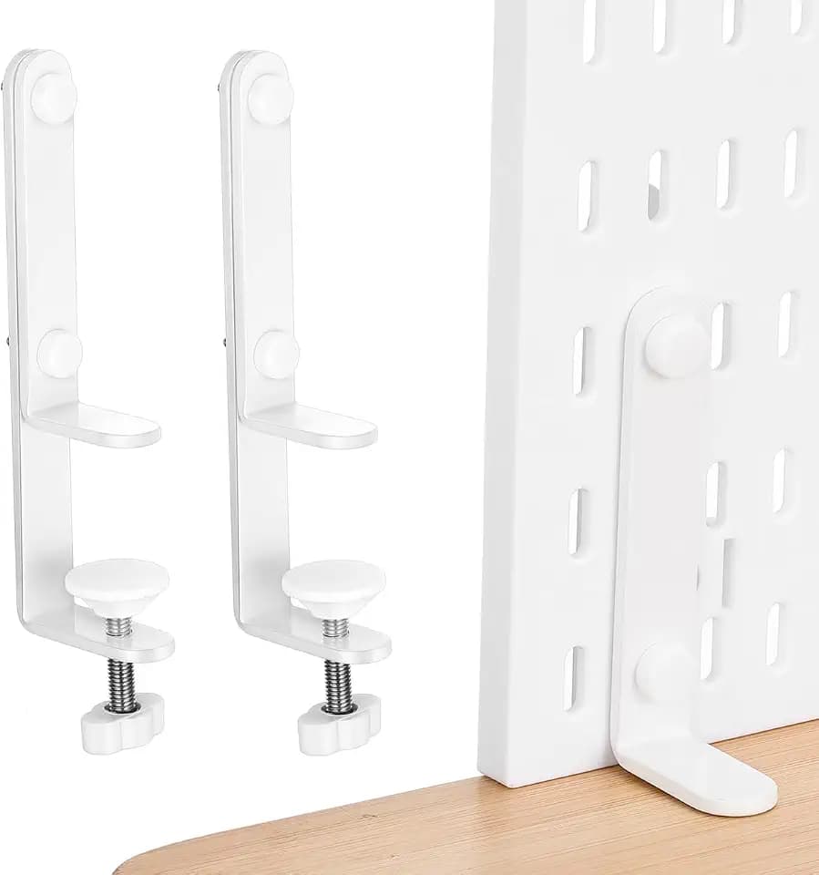 OSALADI Pegboard Panel Support Brackets 2 Pack Tabletop Pegboard Stand Holder for Desk Panel Display Stand Retail Store Shelving Fixture Accessories