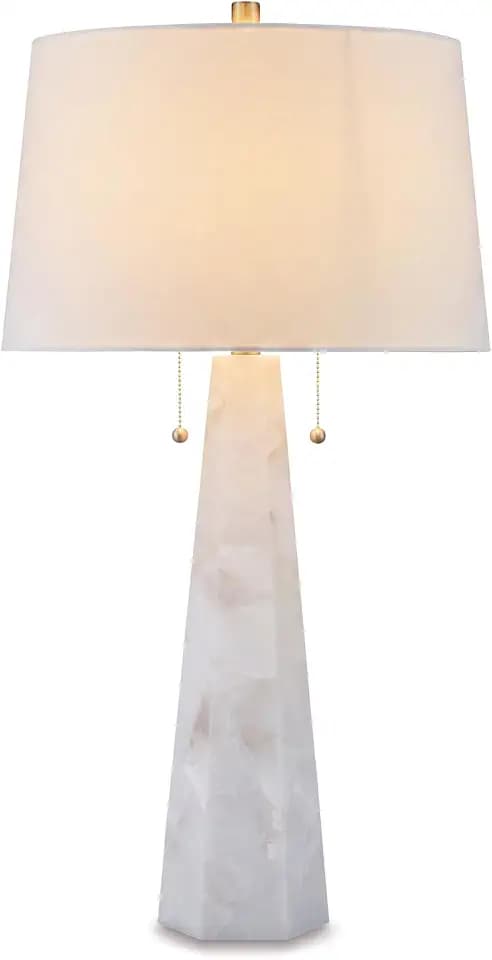 Signature Design by Ashley Laurellen Alabaster Table Lamp, Dual Pull Chain