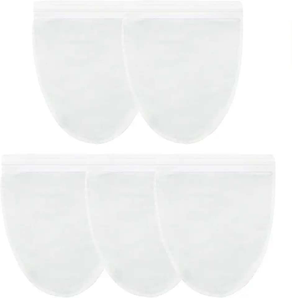 FATCAT Fine Mesh Cheese Cloth, Fine Mesh Strainer Bags, Nut Milk Bag, Cheesecloth for Straining (M-Size*5/ Excluding Bracket)