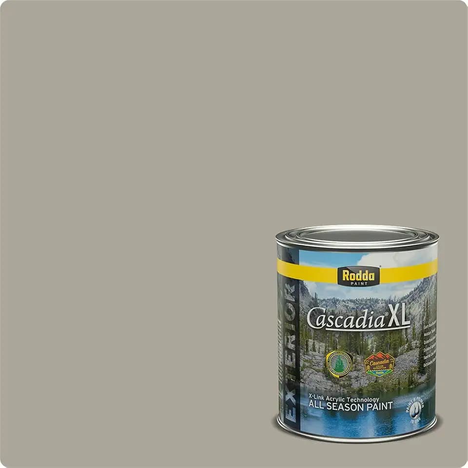 Rodda Paint CASCADIA XL Exterior Velvet All Seasons Paint & Primer in One, Quart, Mushroom