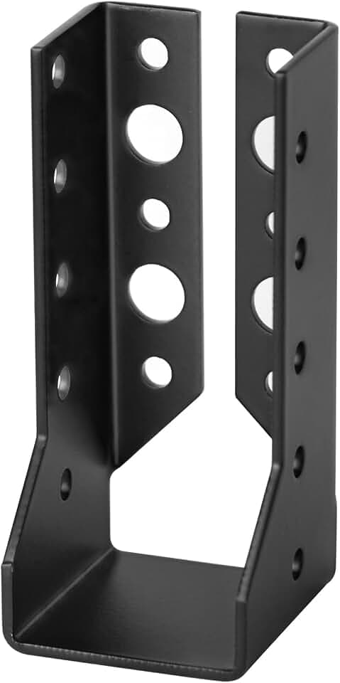 GBGS 6 Pack 2x6 Concealed Joist Hangers,14 Gauge,Black