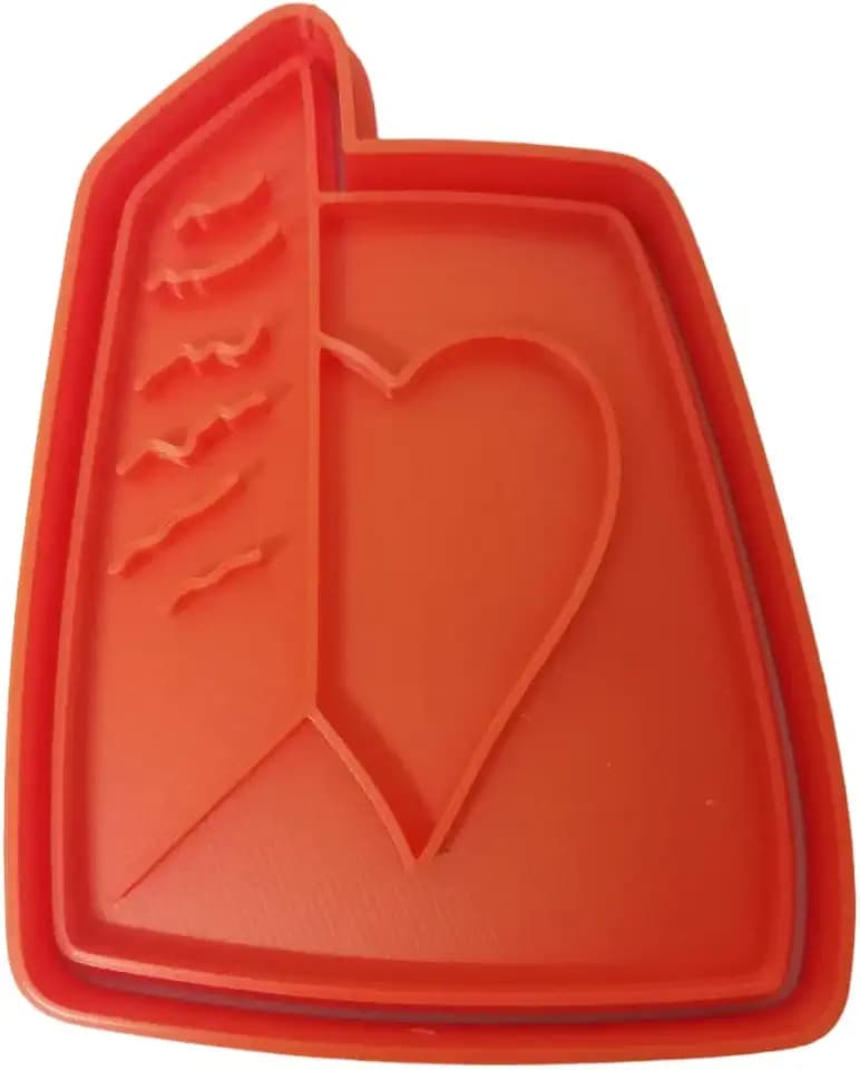 The Cookie Cutter Hub 10cm Valentines Day Card Cookie Cutter and Matching Embosser for Cookies Biscuits Clay Baking Decoration