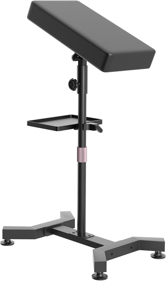 ZHOOGE Tattoo Armrest Stand with Tray for Tattoo Supplies, H-Base