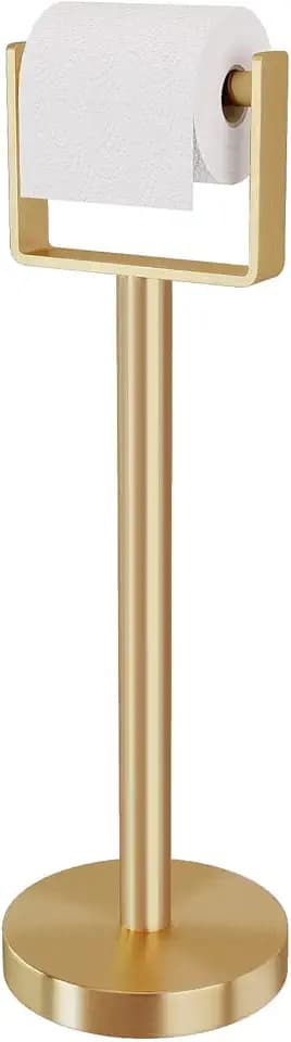 YUMORE Heavy Duty Toilet Paper Holder Stand, Extra-Weighted Base No Tipping