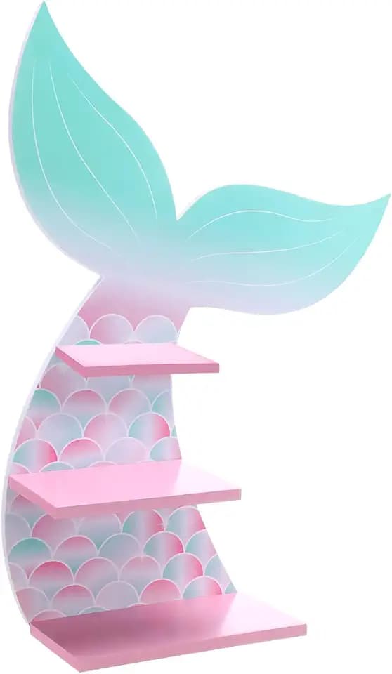 Bencailor Mermaid Wall Shelf Decor,Cute Pastel