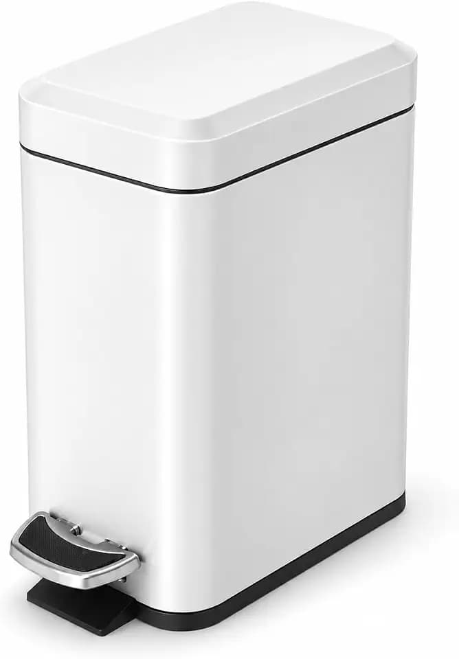 Home Zone Living 1.3 Gallon Stainless Steel Small Trash Can with a Lid