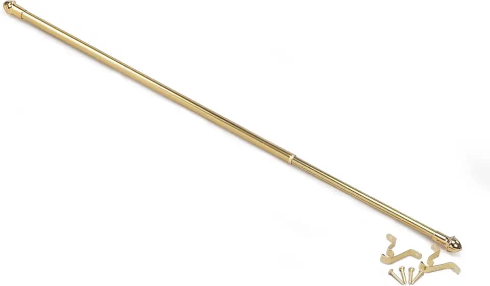 Fantasia Cafe Curtain Rod, 48-86 in, Telescoping, Finials