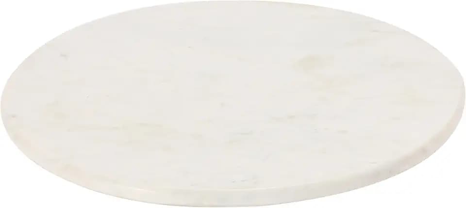 Creative Co-Op Marble Lazy Susan, White