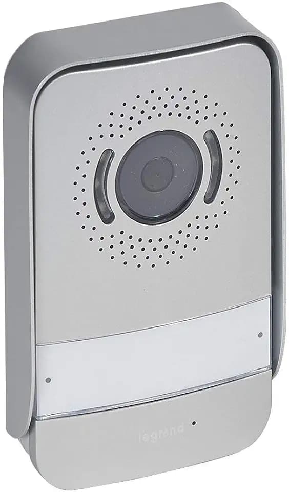 LEGRAND, EASYKIT Außenstelle, Türsprechanlagen-Set-Erweiterung, 105° Weitwinkelkamera, wetter- (IP54) & schlagbeständig (IK07), optional installierbares Regendach, beleuchtete Klingelschilder, 369339