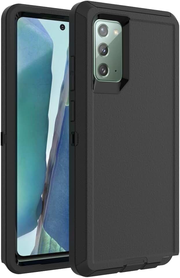 Case for Galaxy S20, Heavy-Duty Tough Rugged Shockproof Drop Protective Cover Cases for Samsung Galaxy S20, Black