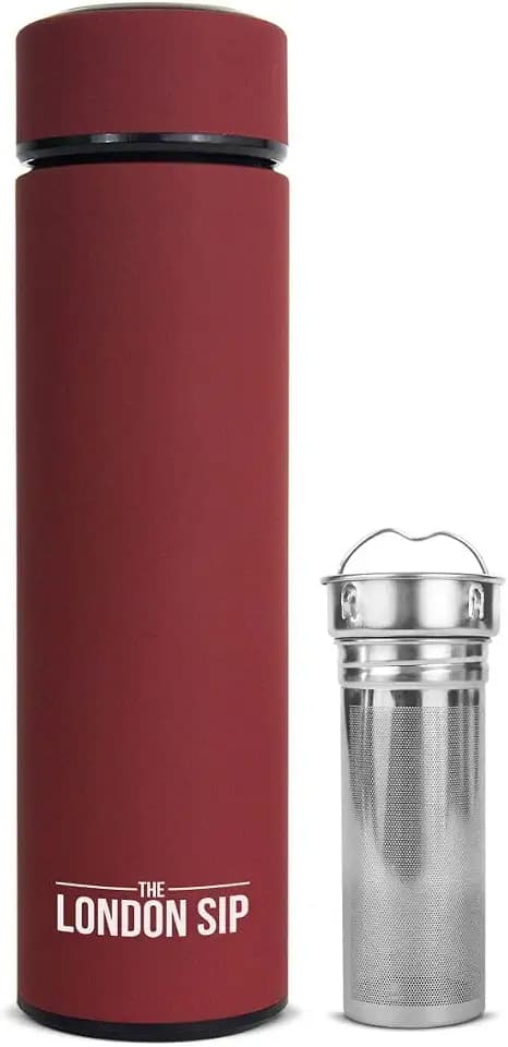 Escali The London Sip 16oz Tea Infuser Bottle | Red