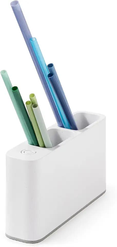 YouCopia SipStation Straw Holder, 20+ Straw Storage, Cabinet Organizer