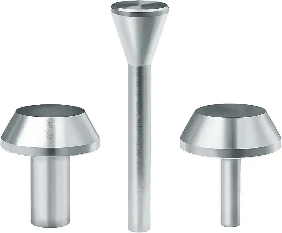 POWERTEC Router Subbase Centering Pin & Cone Set w/ 1/2" & 1/4" Inside Centering Guide & 1/4" Outside Centering Guide. Works w/Collet for Alignment of Most Router Subbases & Template Guides (71840)