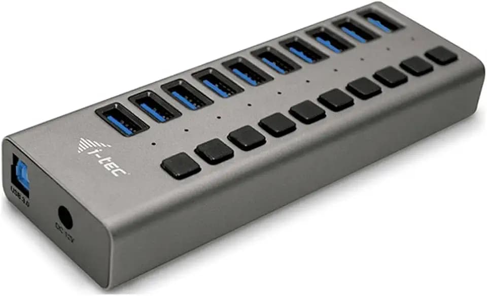 i-tec USB 3.0 Charging HUB 10-Port mit Externem Netzadapter 48W - 10x USB Ladeport