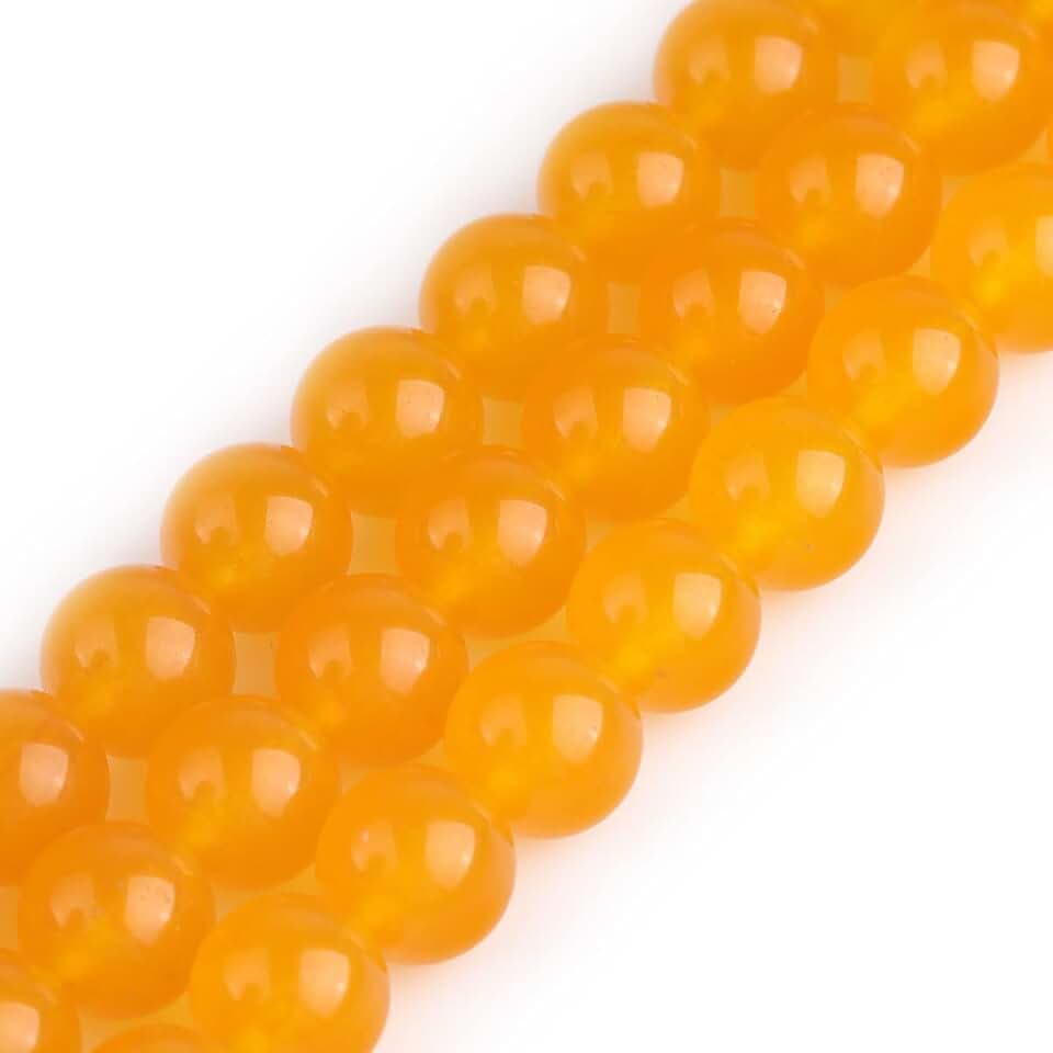 JOE FOREMAN 12mm Yellow Jade Round Natural Stone Beads for Jewelry Making Strand 15" Beaded Semi Precious Gemstone DIY Handmade Craft Supplies