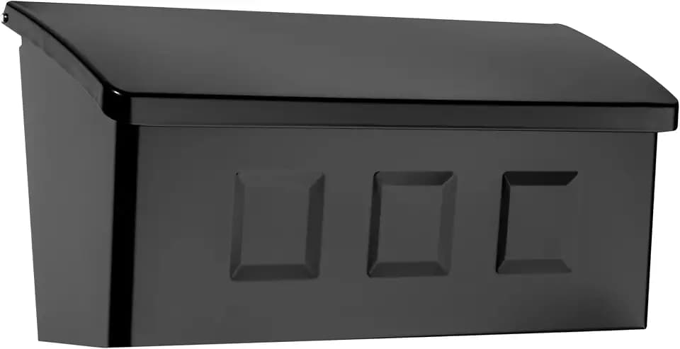 Architectural Mailboxes Wayland Steel Wall Mount Mailbox, Black, Small