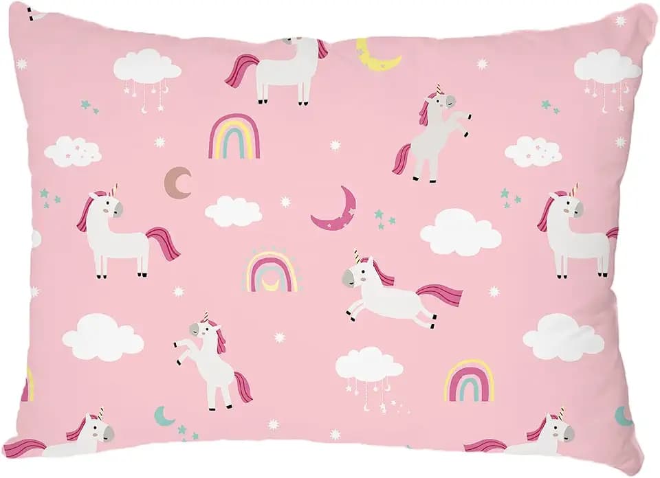 Toddler Pillows with Pillowcase, 13"x18" Soft Cotton Kid Pillows for Sleeping, Bedding Small Pillow for Boys and Girls Aged 2-5 Years