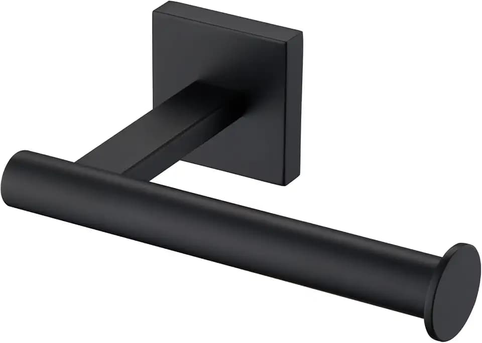 KOKOSIRI Toilet Paper Holder for Bathroom Toilet Roll Holder Hold Mega Rolls Wall Mounted, Matte Black Stainless Steel B2008BK