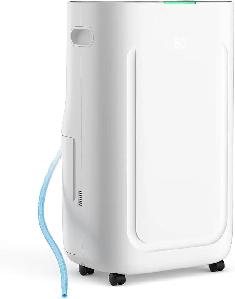 Ludatido 5000 Sq.Ft 50 Pint Dehumidifier for Basements,1.72 gallon Water Tank Dehumidifiers for Home,Dehumidifier with Drain Hose,Timer,Drain Hose,Humidity Display and Silent Mode