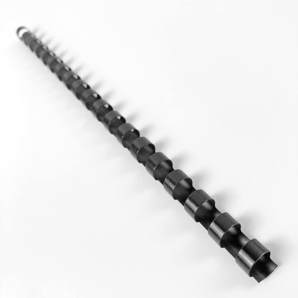 HOUYEE 100 Pack 3/8 Inch Plastic Binding Combs Spines, 19 Rings, Black
