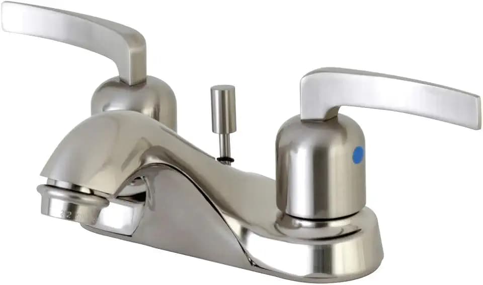 Kingston Brass FB5628EFL Centurion 4-Inch Center Set Lavatory Faucet with Retail Pop-up, Brushed Nickel