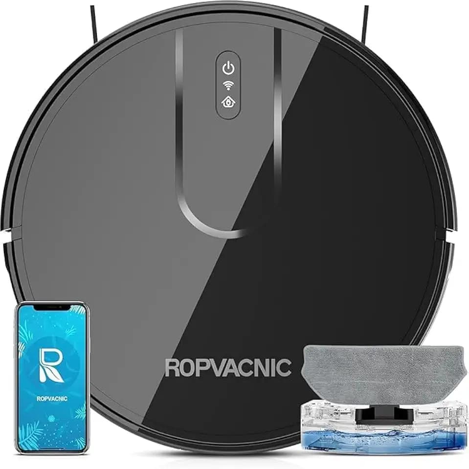 ROPVACNIC Robot Vacuum and Mop Combo 5200Pa Suction Robotic Cleaner