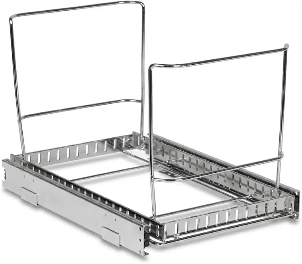 HOLDN’ STORAGE Pull Out Trash Can Cabinet Organizer, 11”W x 16.5”D x 11”H