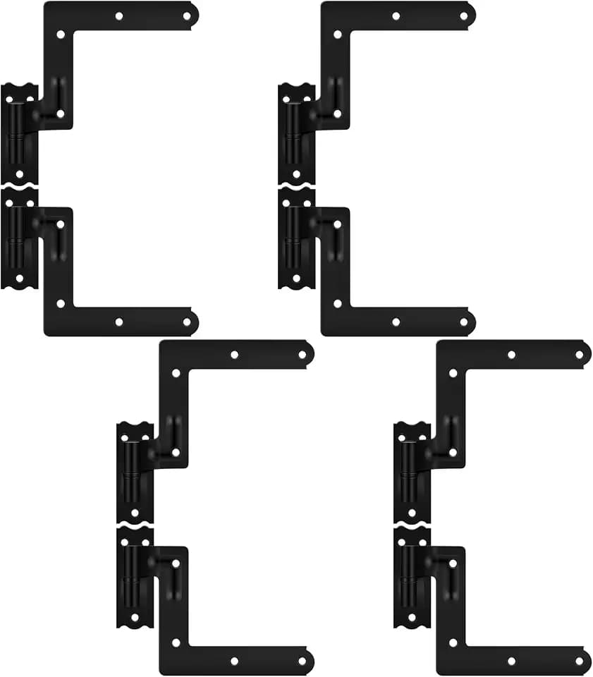 Moxweyeni 8 Pack (4 Pair) Shutters Hinges Black, Blind Shutter Hinges