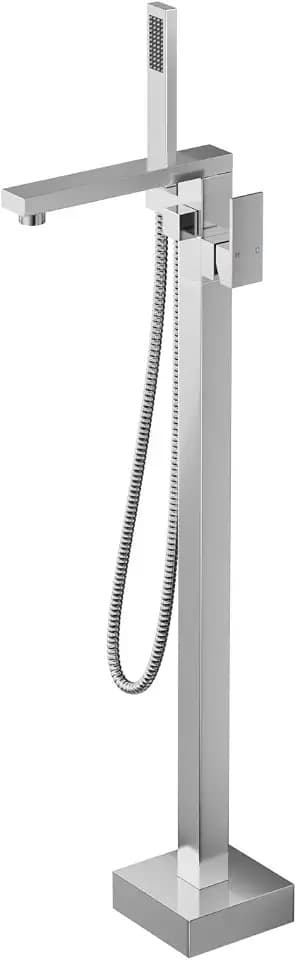 Freestanding Tub Faucets Brushed Nickel, Spa Feel Floor Mount Faucet
